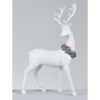 RENO BLANCO DE PIE NAVIDAD