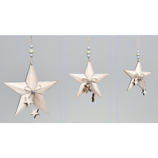 COLGANTE ESTRELLA MADERA DUBHE