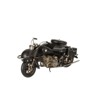 MOTO + SIDECAR RETRO NEGRO