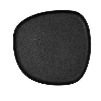 PLATO LLANO FOSIL CUADRADO NEGRO
