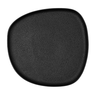PLATO FOSIL CUADRADO NEGRO 26,3X25,5 CM