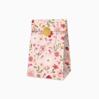 BOLSA PAPEL FLORAL ROSA PASTEL 4 UD