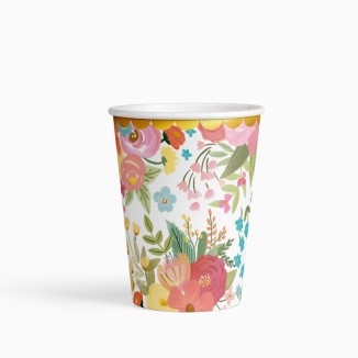 VASO CARTÓN FLORAL 27 CL
