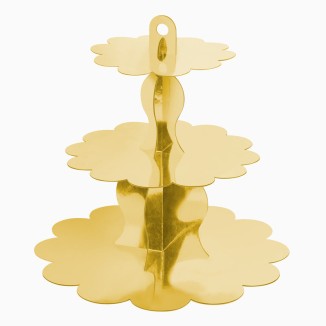 SOPORTE CUPCAKES METALIZADO ORO