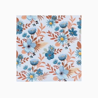 SERVILLETA FLORAL AZUL