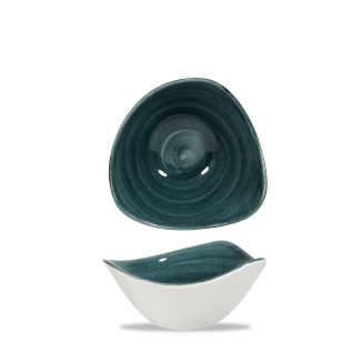 BOL TRIANGLE PATINA RUSTIC TEAL AZUL 15,3 CM