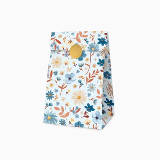 BOLSA PAPEL FLORAL AZUL PASTEL