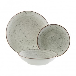 VAJILLA LUA GRIS 18 PIEZAS