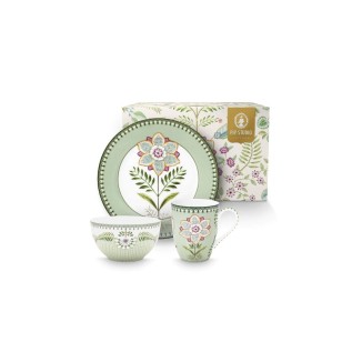 JUEGO DESAYUNO LILI & LOTUS VERDE 3 PZS