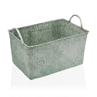 CESTA RECTANGULAR C/ASA VERDE