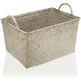CESTA RECTANGULAR C/ASA GRIS