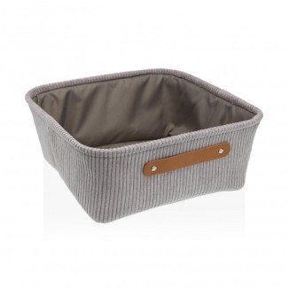 CESTA CORDUROY GRIS CLARO