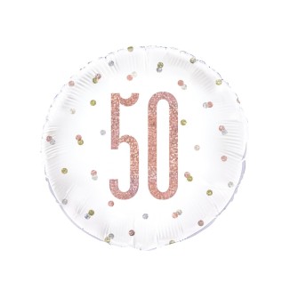 GLOBO FOIL 50 ROSE GOLD 45,7 CM