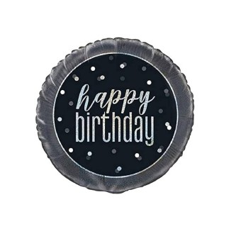 GLOBO HELIO FELIZ CUMPLEAÑOS NEGRO