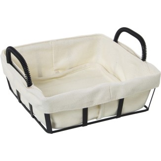 CESTA PAN C/TELA METAL NEGRO