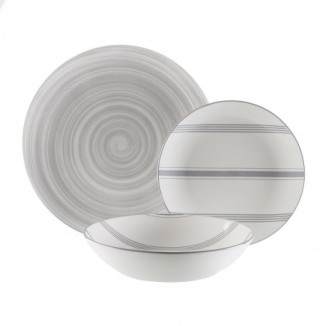 VAJILLA VORTEX GRIS 18 PZ
