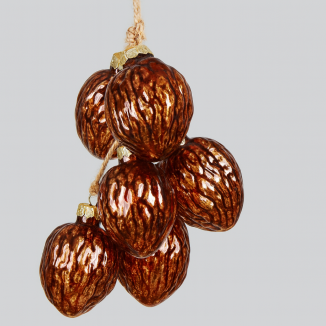 COLGANTE NAVIDAD 6 PIÑAS MARRÓN