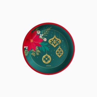 PLATO POSTRE NAVIDAD 18 CM