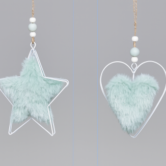COLGANTE CORAZON Y ESTRELLA
