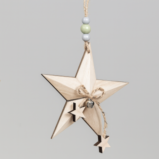 COLGANTE ESTRELLA MADERA