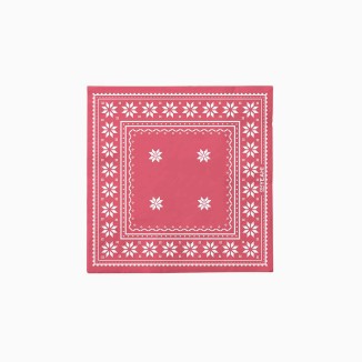SERVILLETA NAVIDAD MINI COPOS DE NIEVE  25X25 CM