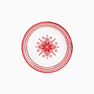 PLATO POSTRE NAVIDAD 18 CM UDS