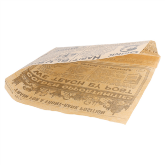 PAPEL ANTIGRASA ABIERTO 2 LADOS TIMES 16X16,5 CM NATURAL 34 GR