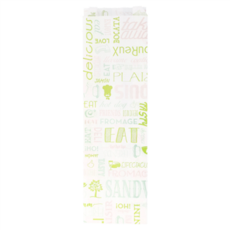 BOLSAS BAGUETTES GREEN PAROLE 9+4X30 CM