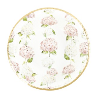 PLATO POSTRE HORTENSIA 21 CM 8 UDS
