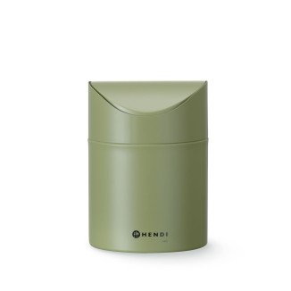 PAPELERA SOBREMESA HENDI VERDE 1,2 L – METAL CON TAPA BASCULANTE