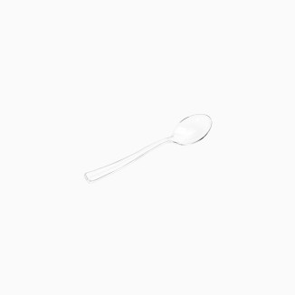 CUCHARITA MINI PLÁSTICO PS REUTILIZABLE PREMIUM 10.7 CM TRANSPARENTE (50 UDS)