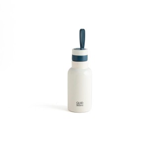 BOTELLA DE ACERO INOXIDABLE ELVA QUID 500 ML – BLANCO ROTO Y AZUL PETRÓLEO