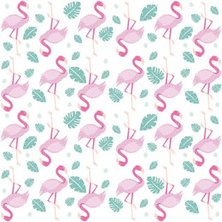 SERVILLETA FLAMINGOS 33X33 CM. (20 UNIDADES)