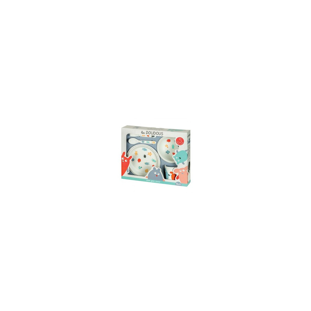 VAJILLA 5 PZ FLUFFY BUDDIES