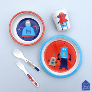 VAJILLA ROBOTS 5 PZ