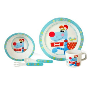 VAJILLA INFANTIL MELAMINA PERRITO 5 PZ