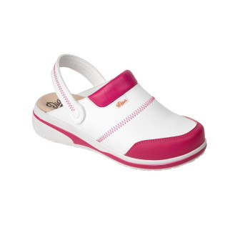 ZUECO COSTA BLANCO FUCSIA (DIAN)