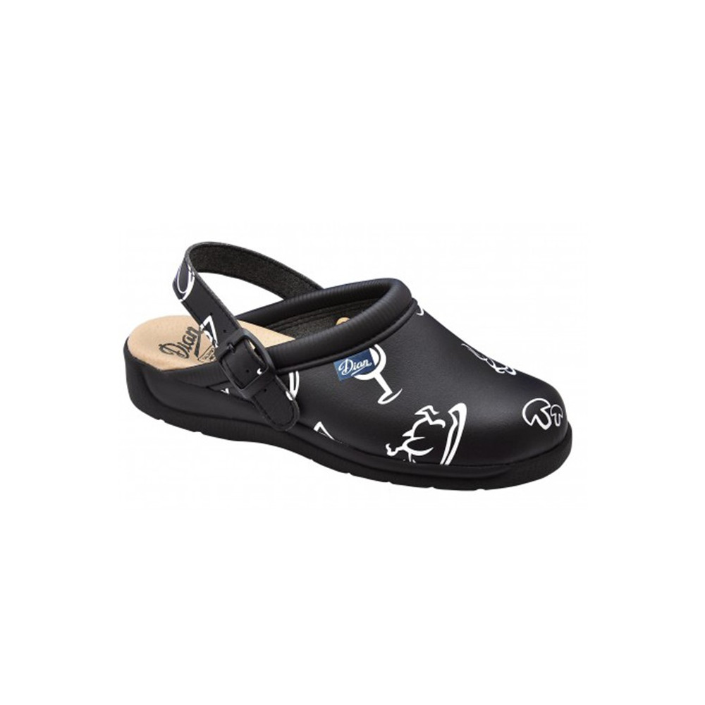ZUECO PISA ESTAMPADO NEGRO (DIAN)