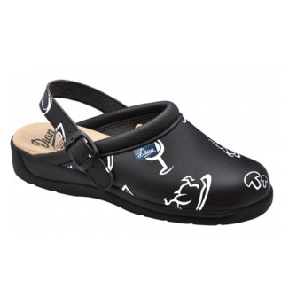 ZUECO PISA ESTAMPADO NEGRO (DIAN)