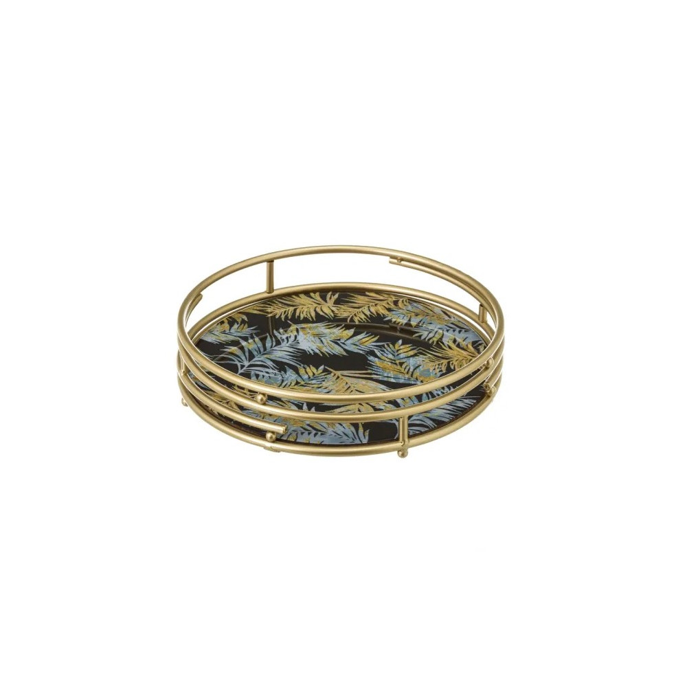 BANDEJA METAL ORO 30X7 CM