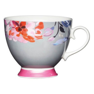 MUG FLORAL BORDER BONE CHINA 400 ML