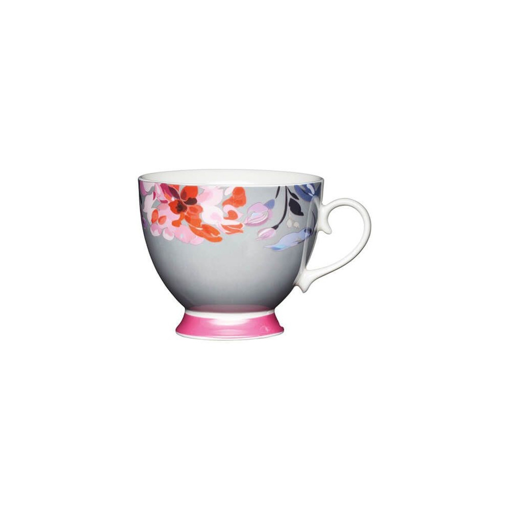 MUG FLORAL BORDER BONE CHINA 400 ML