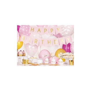 GUIRNALDA HAPPY BIRTHDAY ROSA CLARO 1.75 MT