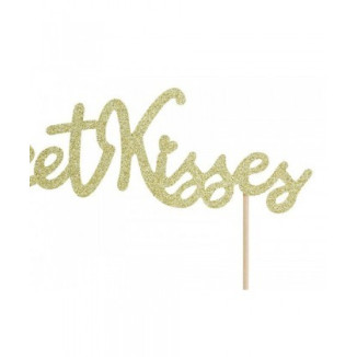 CAKE TOPPER SWEET KISSES 16.5 CM