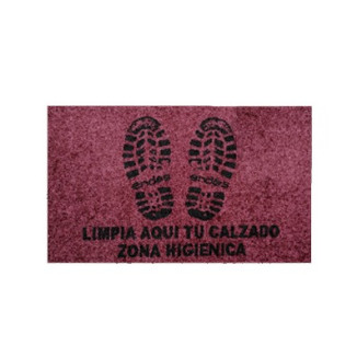 ALFOMBRA HIGIÉNICA BURDEOS 46X75 CM.