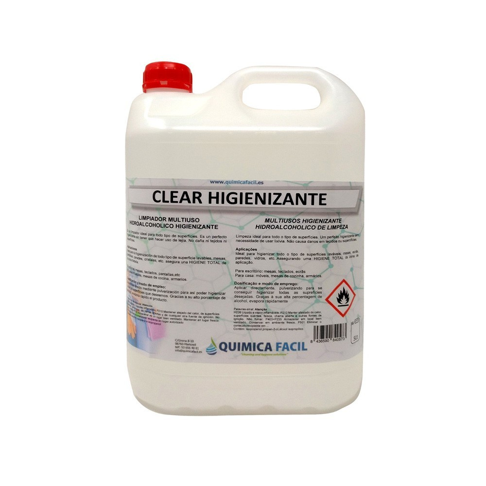 CLEAR HIGIENIZANTE TELAS SUPERFICIES 5LT