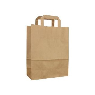BOLSA PAPEL KRAFT C/ASAS 24X11X34