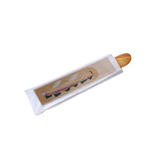 BOLSA PAPEL BLANCA BAGUETTE 10X4X39 P.100