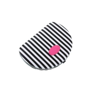 ESTUCHE MANICURA REDONDO RAYAS BLANCO Y NEGRO