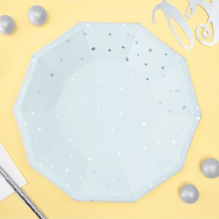 PLATO LIGHT BLUE SILVER 18CM P.6